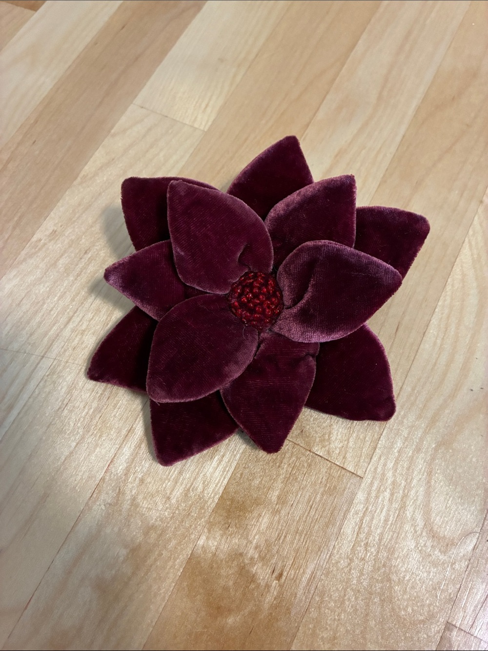 Velvet Poinsettia Pin